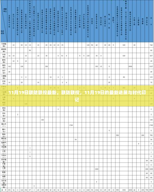 联防联控最新进展与时代印记，11月19日更新报告