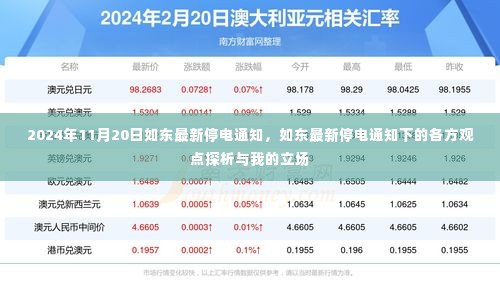 如东最新停电通知下的各方观点探析与我的立场，深度解读