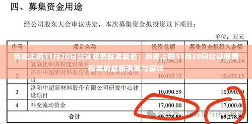 历史上的11月20日公证收费标准最新演变与探讨