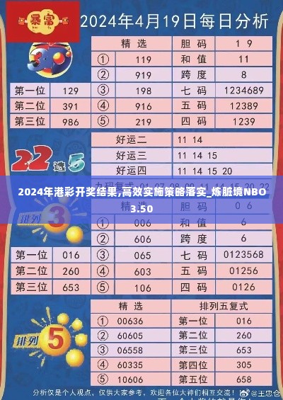 2024年港彩开奖结果,高效实施策略落实_炼脏境NBO3.50