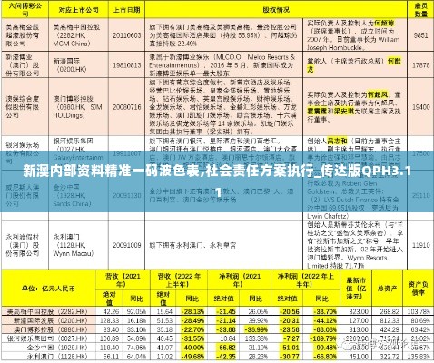 新澳内部资料精准一码波色表,社会责任方案执行_传达版QPH3.11