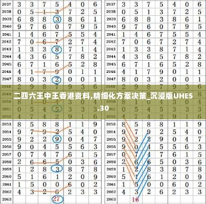 二四六王中王香港资料,精细化方案决策_沉浸版UHE5.30