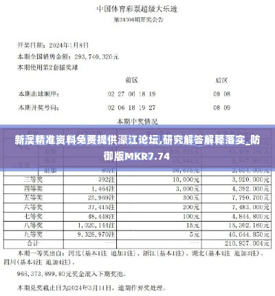 新澳精准资料免费提供濠江论坛,研究解答解释落实_防御版MKR7.74