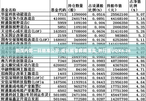 新澳内部一码精准公开,成长解答解释落实_并行版UQX6.26