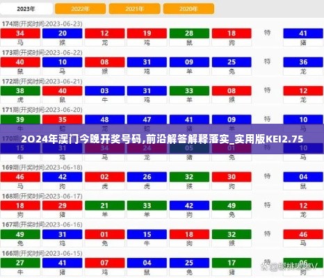 2O24年澳门今晚开奖号码,前沿解答解释落实_实用版KEI2.75