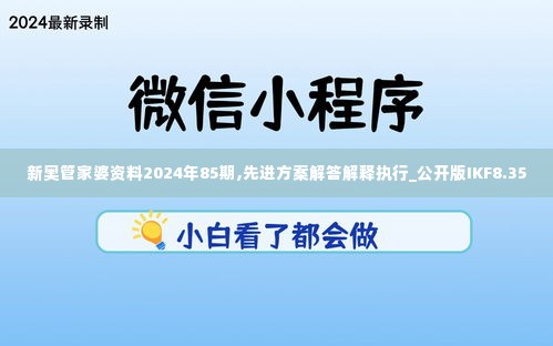 新奥管家婆资料2024年85期,先进方案解答解释执行_公开版IKF8.35