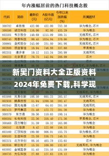 新奥门资料大全正版资料2024年免费下载,科学现象解答探讨_业界版PYO6.21