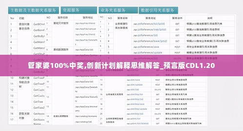 管家婆100%中奖,创新计划解释思维解答_预言版CDL1.20