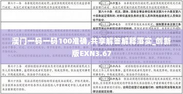 澳门一码一码100准确,共享解答解释落实_创新版EXN3.67