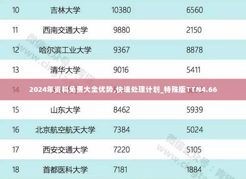 2024年资料免费大全优势,快速处理计划_特殊版TTN4.66