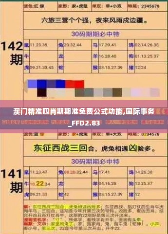 澳门精准四肖期期准免费公式功能,国际事务_FFD2.83