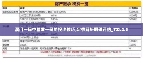 澳门一码中精准一码的投注技巧,定性解析明确评估_TZL2.5