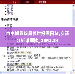 白小姐急旋风救世报图网站,实证分析详细枕_DSR2.84