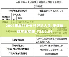 2004年澳门天天开好彩大全,快速解答方案实践_TZU2.59