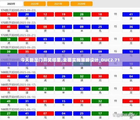 今天新澳门开奖结果,全面实施策略设计_DUC2.71