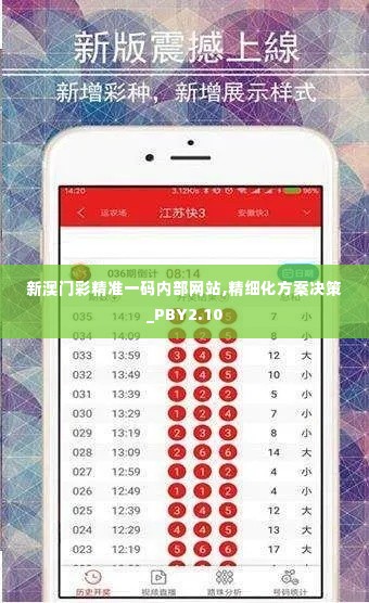 新澳门彩精准一码内部网站,精细化方案决策_PBY2.10