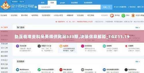 新澳精准资料免费提供网站333期,决策信息解释_TGZ11.19