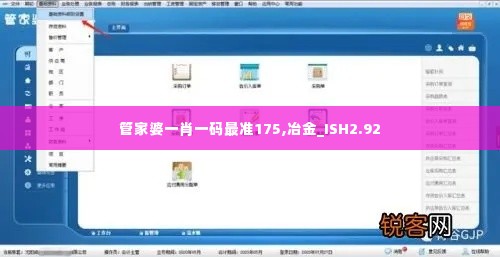 管家婆一肖一码最准175,冶金_ISH2.92