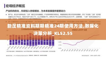 新澳精准资料期期精准24期使用方法,数据化决策分析_KLS2.55