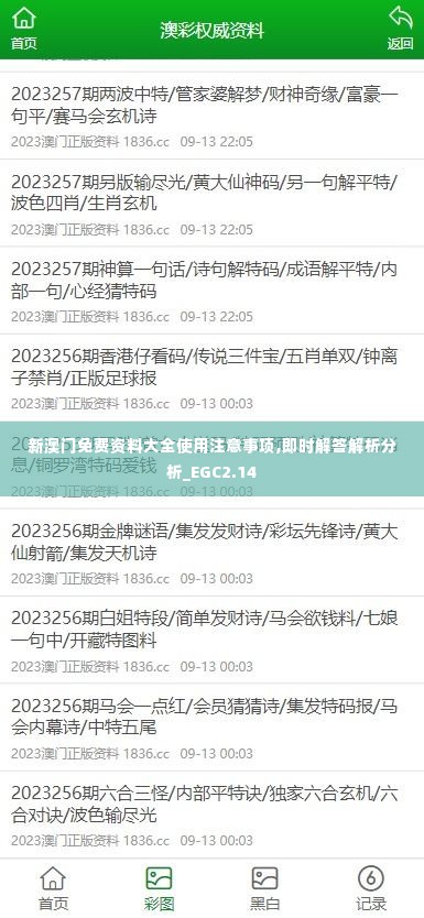 新澳门免费资料大全使用注意事项,即时解答解析分析_EGC2.14