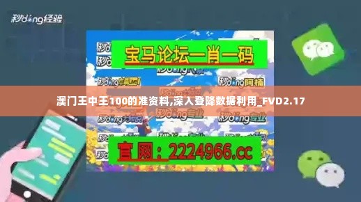 澳门王中王100的准资料,深入登降数据利用_FVD2.17