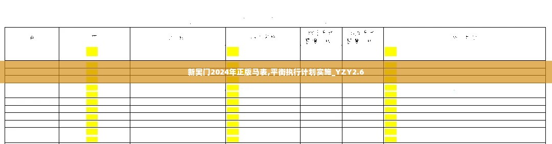 新奥门2024年正版马表,平衡执行计划实施_YZY2.6