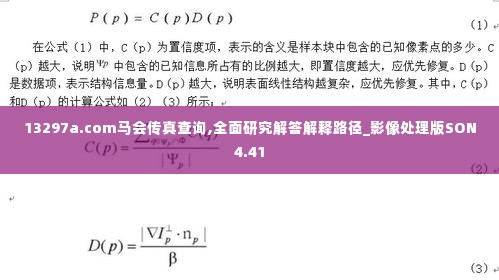 13297a.com马会传真查询,全面研究解答解释路径_影像处理版SON4.41