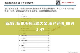 新澳门历史所有记录大全,资产评估_EBW2.47