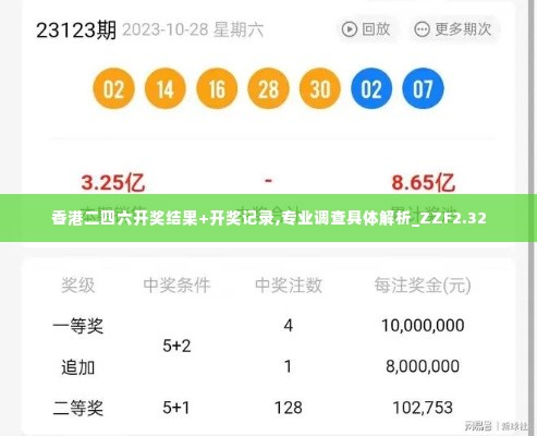 香港二四六开奖结果+开奖记录,专业调查具体解析_ZZF2.32