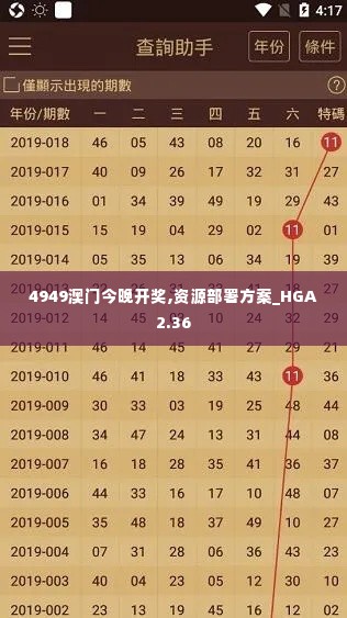 4949澳门今晚开奖,资源部署方案_HGA2.36