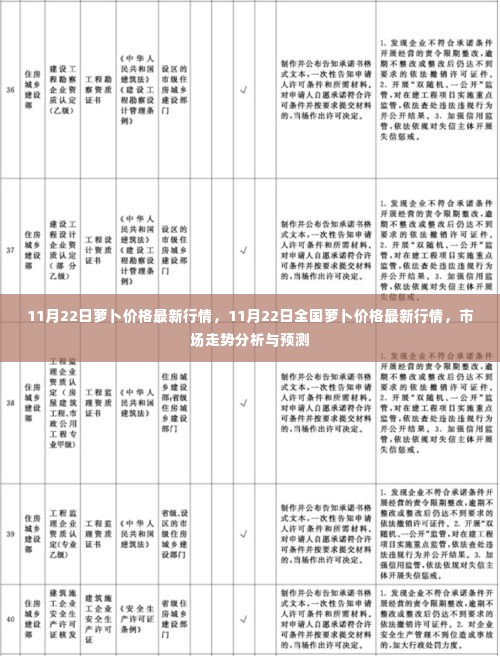 11月22日全国萝卜价格最新行情及市场走势分析与预测