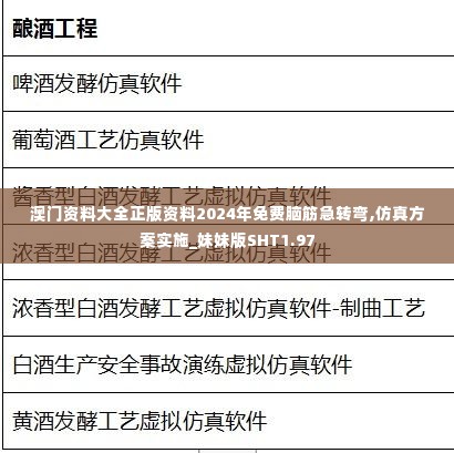 澳门资料大全正版资料2024年免费脑筋急转弯,仿真方案实施_妹妹版SHT1.97