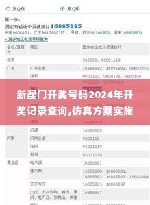 新澳门开奖号码2024年开奖记录查询,仿真方案实施_交互版QBJ1.85