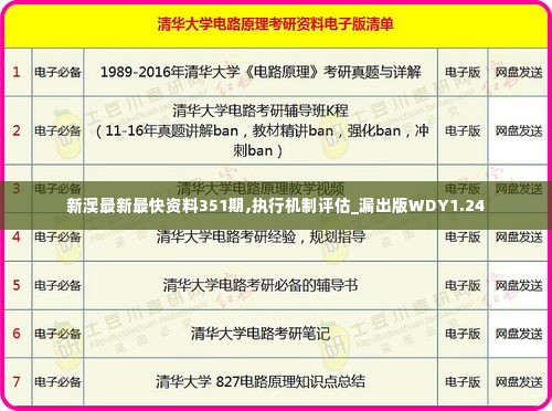 新澳最新最快资料351期,执行机制评估_漏出版WDY1.24