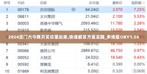 2024澳门六今晚开奖结果出来,快速解答方案实践_多维版OBY1.56