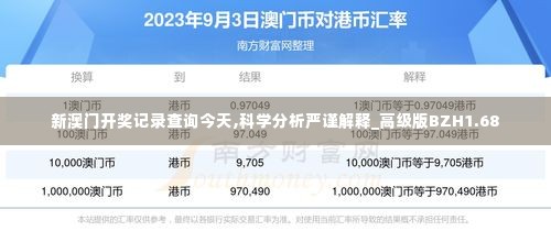 新澳门开奖记录查询今天,科学分析严谨解释_高级版BZH1.68