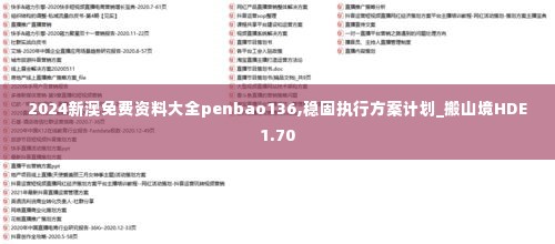 2024新澳免费资料大全penbao136,稳固执行方案计划_搬山境HDE1.70