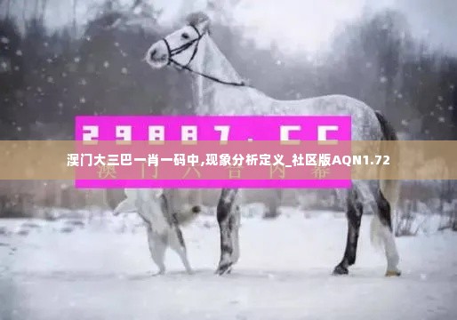 澳门大三巴一肖一码中,现象分析定义_社区版AQN1.72