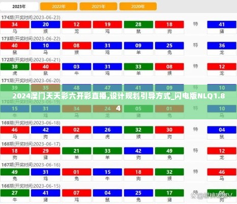 2024澳门天天彩六开彩直播,设计规划引导方式_闪电版NLQ1.84