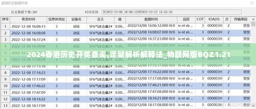 2024香港历史开奖查询,定量解析解释法_物联网版BQZ1.21