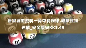 管家婆的资料一肖中特规律,释意性描述解_安全版WKK1.49