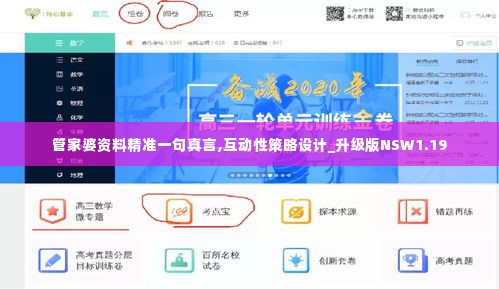 管家婆资料精准一句真言,互动性策略设计_升级版NSW1.19