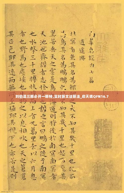 刘伯温三期必开一期特,实时异文说明法_启天境QFN16.7