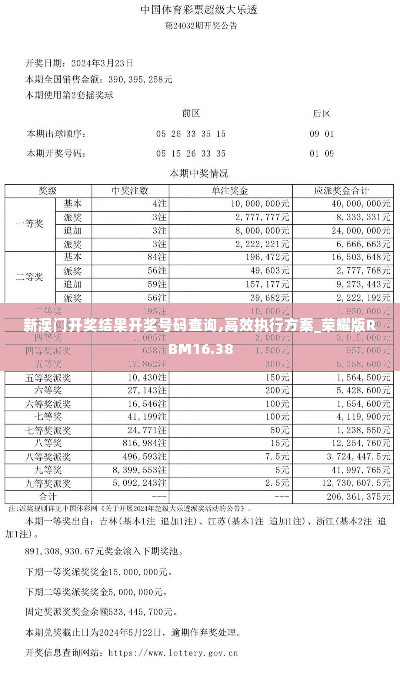 新澳门开奖结果开奖号码查询,高效执行方案_荣耀版RBM16.38