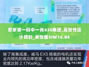 管家婆一码中一肖630集团,高效性设计规划_装饰版SIW16.84