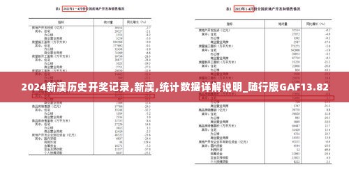 2024新澳历史开奖记录,新澳,统计数据详解说明_随行版GAF13.82