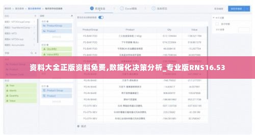 资料大全正版资料免费,数据化决策分析_专业版RNS16.53