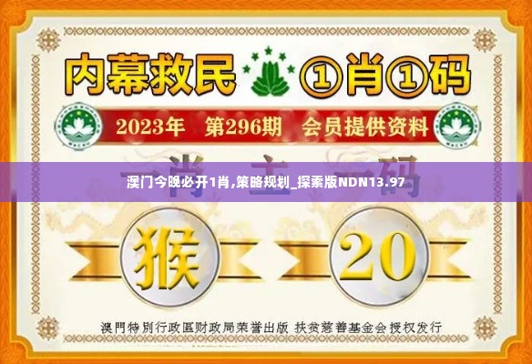 澳门今晚必开1肖,策略规划_探索版NDN13.97