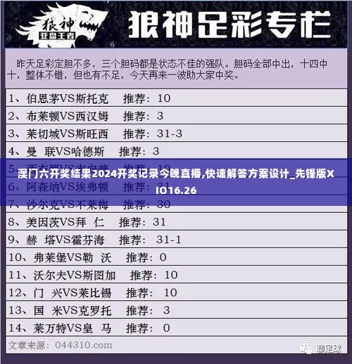 澳门六开奖结果2024开奖记录今晚直播,快速解答方案设计_先锋版XIO16.26