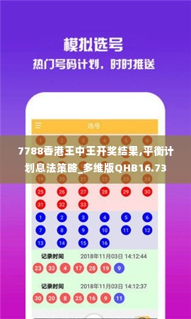 7788香港王中王开奖结果,平衡计划息法策略_多维版QHB16.73